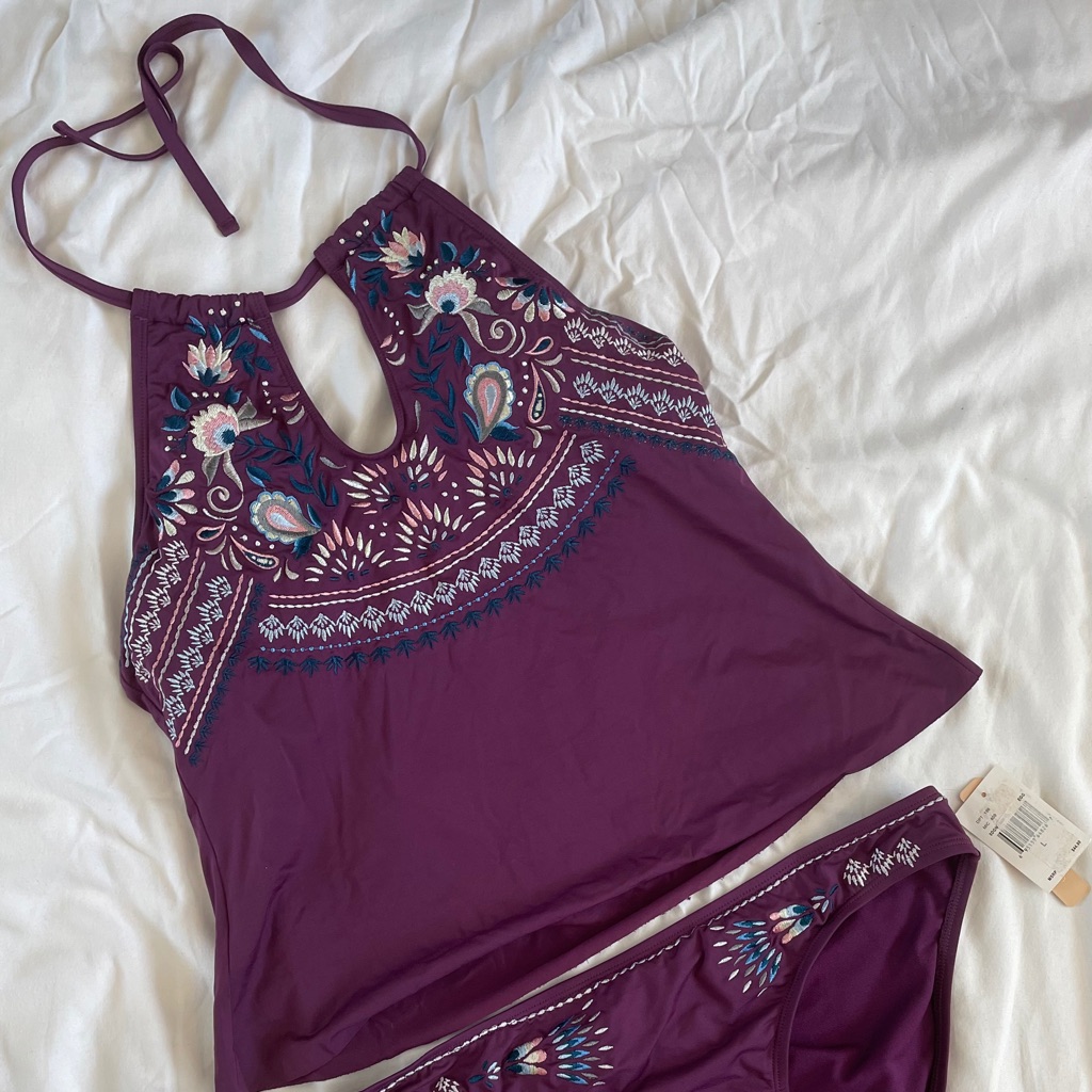 Bohemian Tankini Top And Nwt Bottoms